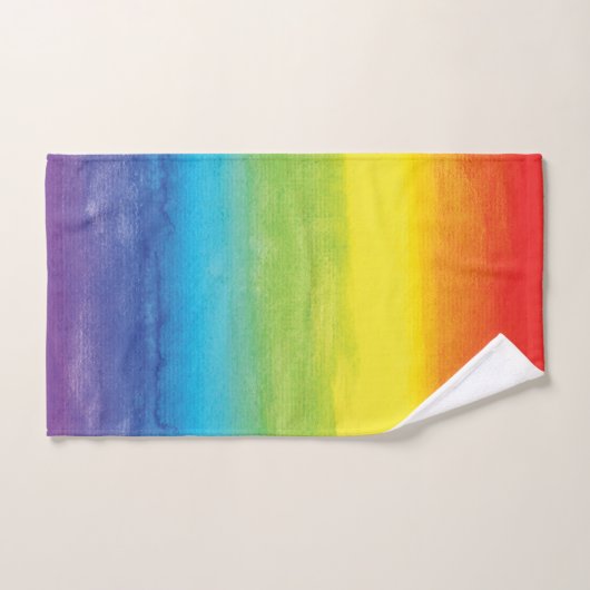 Aquarelle Rainbow Pride brillant Vibrant (Serviette à main)