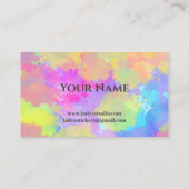Aquarelle Rainbow Splash Carte de visite (Dos)