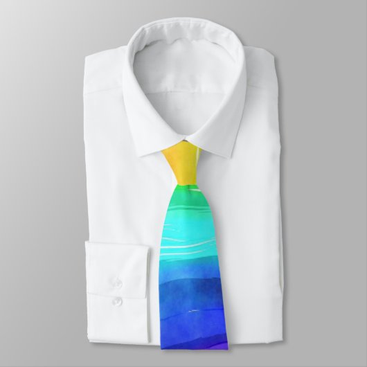 Aquarelle Rainbow Stripes cravate (Attaché)
