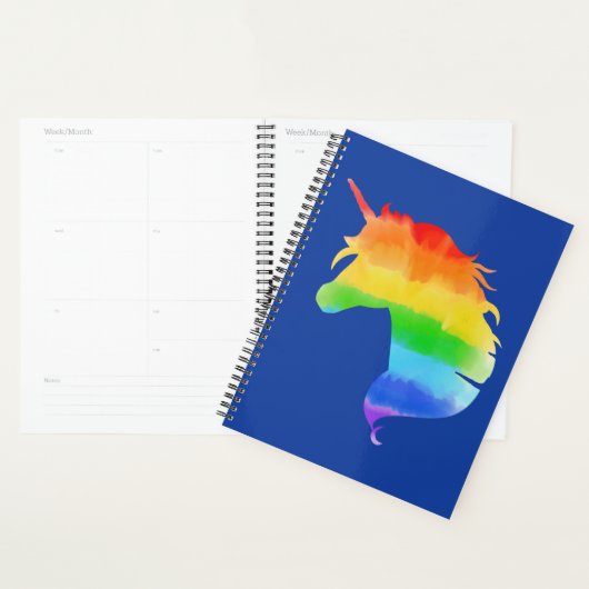 Aquarelle Rainbow Unicorn (Devant avec enveloppe)