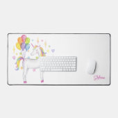 Aquarelle Rainbow Unicorn personnalisée (Clavier et souris)