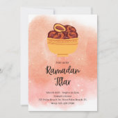 Aquarelle Ramadan Iftar Invitation (Devant)