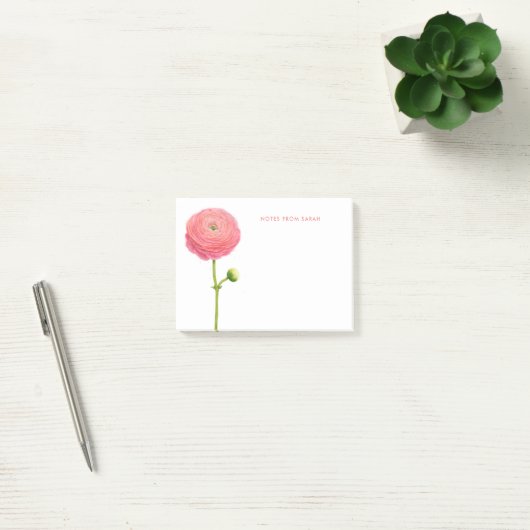 Aquarelle Ranunculus Post-It Notes (Bureau)