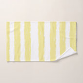 Aquarelle rayures rose jaune bleu blanc (Serviette à main)