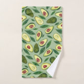 Aquarelle réaliste Avocado Slices Vert (Serviette à main)