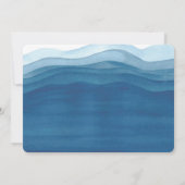 Aquarelle Requin Invitation d'anniversaire (Dos)