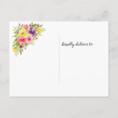 Aquarelle Ressort Floral Moving Faire-part (Dos)