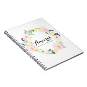 Aquarelle Ressort Floral Wreath Carnet personnalis (Côté Droit)