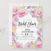 Aquarelle Ressort nuptiale Invitation de douche (Devant)