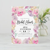 Aquarelle Ressort nuptiale Invitation de douche (Debout devant)