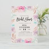 Aquarelle Ressort nuptiale Invitation de douche (Debout devant)