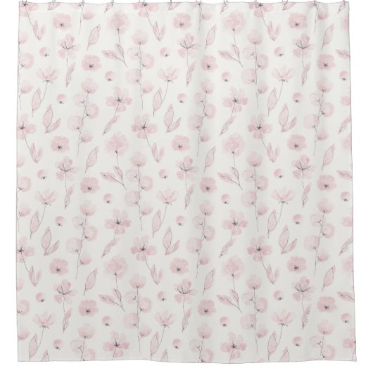 Aquarelle rideau de douche florale (Devant)