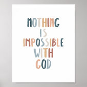 Aquarelle rien n'est impossible poster (Devant)