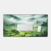 Aquarelle rizière verte (Clavier et souris)