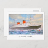 Aquarelle RMS Queen Elizabeth Briefkaart (Voorkant / Achterkant)