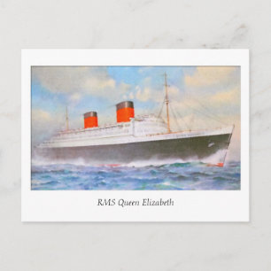 Aquarelle RMS Queen Elizabeth Briefkaart