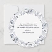 Aquarelle Robin Bird Classic Joyeux Carte de Noël (Dos)