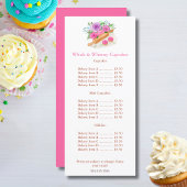 Aquarelle Rolling Pin Rose Cupcake Prix Menu