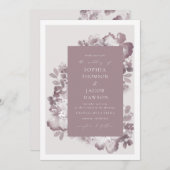 Aquarelle Romance Invitation (Devant / Derrière)