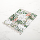 Aquarelle romantique Faire-part de mariage florale (Rotation)