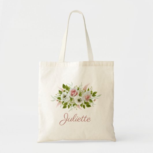 Aquarelle romantique Floral Bridesmaid Sac fourre- (Devant)