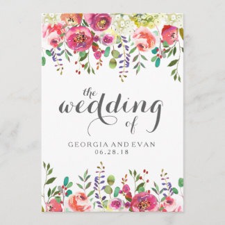 Aquarelle romantique Floral Wedding Invitations