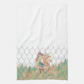 Aquarelle Rooster Serviette de cuisine (Vertical)