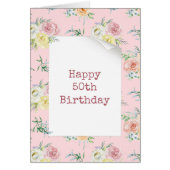 Aquarelle Rose 50e anniversaire (Devant)