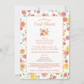 Aquarelle Rose 80e carte d'anniversaire Douche (Devant)