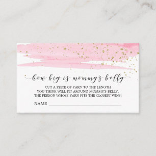 Aquarelle rose à quel point la taille est la carte