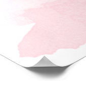 Aquarelle rose Affiche de bienvenue or (Coin)