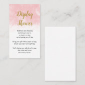 Aquarelle rose | Afficher la carte Baby shower (Devant / Derrière)