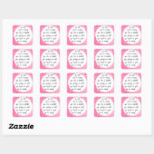 Aquarelle rose Affirmations positives autocollants (Feuille)