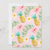 Aquarelle rose Aloha Luau Invitation Anniversaire (Dos)