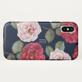 Aquarelle Rose Apple Tough iPhone X Coque (Dos (Horizontal))