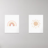 Aquarelle rose arc-en-ciel et pépinière Sun Girl (Recto)