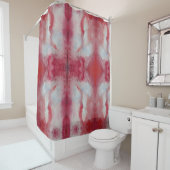 Aquarelle rose Art Douche rideau (En situation)