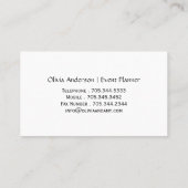 Aquarelle rose avec lustre Cartes de visite (Dos)