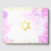 Aquarelle rose bat mitzvah Script Véritable Aquare (Verso)