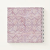 Aquarelle rose Batik Monogramme Nom Carnet (Dos)