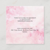 Aquarelle rose Beauté Salon Carte de réduction (Dos)