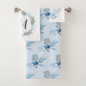 Aquarelle Rose bleu pays (En situation)