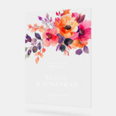 Aquarelle rose brillant rose orange Accueil Floral (Angle)