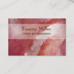 Aquarelle rose Carte de visite professionnel tenda