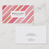 Aquarelle rose Cartes de visite (Devant / Derrière)