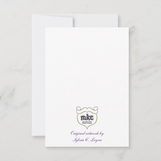 Aquarelle rose Cartes pour notes (Dos)