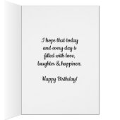 Aquarelle rose Coeur 19e anniversaire (Intérieur (Droit))