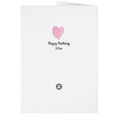 Aquarelle rose Coeur 49e anniversaire (Dos)