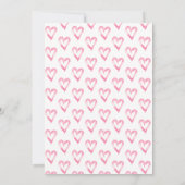 Aquarelle rose Coeur Galentine's Invitation (Dos)