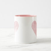 Aquarelle rose Coeur rose Valentine Love Mug (Centre)